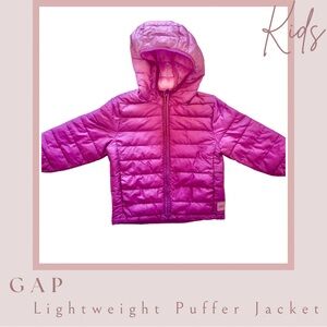GAP Kids Pink Ombré Puffer Jacket